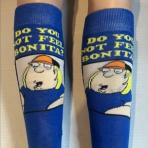 Family Guy Blue Graphic Knee-High Socks